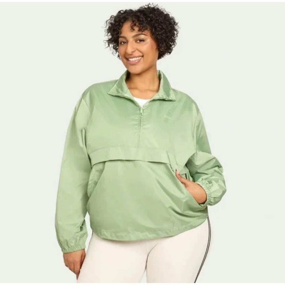 Bala Plus Size‎ Green Pullover Anorak Windbreaker Jacket